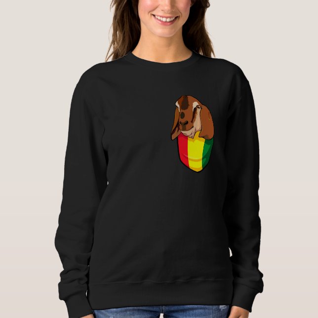 Moletom Goat Pocket Junetete Cute Melanin Pride Africano (Frente)