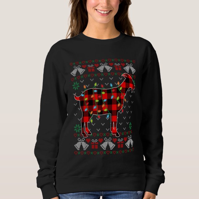 Moletom Goat     Xmas Lights Ugly Christmas Sweater (Frente)