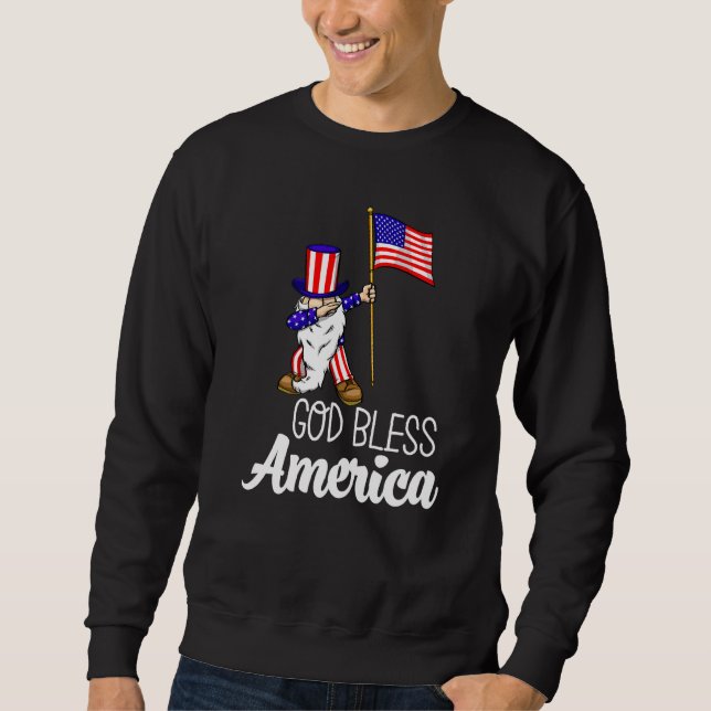 Moletom God Bless America  Women America Flag Love (Frente)