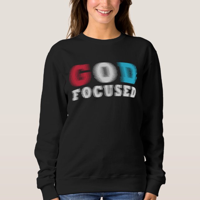 Moletom God Focused Awesome Christian Faith Graphic Wear S (Frente)