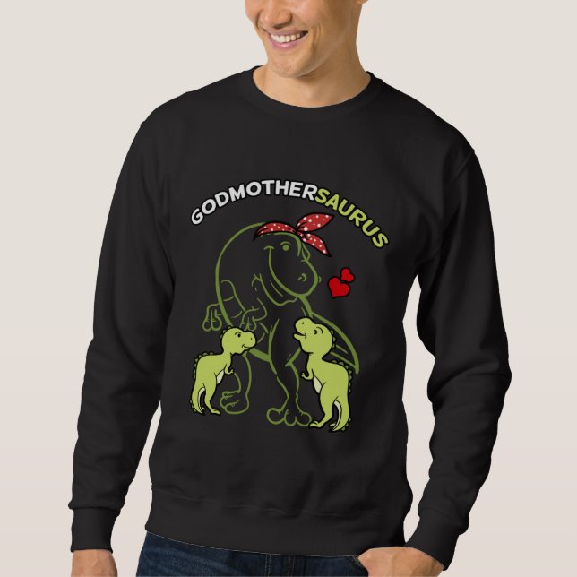 Moletom Godmothersaurus Godmother 2 Kids Rex Godparent's D (Frente)
