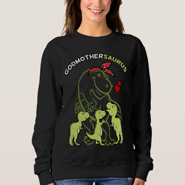Moletom Godmothersaurus Godmother Tyrannosaurus Rex Godpar (Frente)