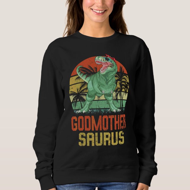 Moletom Godmothersaurus Rex Dinosaur Godmmãe Saurus Fami (Frente)