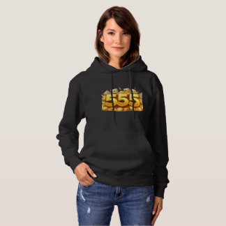 Moletom Golden 555 Hoodie – Spiritual & Stylish Black Hood