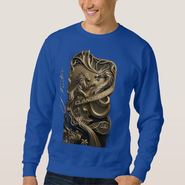 Moletom “Golden Crest – Lion & Dragon Royal Emblem” (Frente)