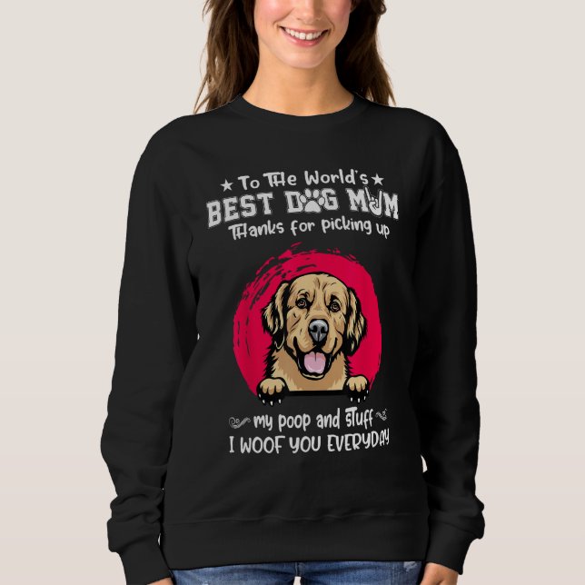Moletom Golden Retriever Best Dog Mom Dogs   Mothers Day (Frente)