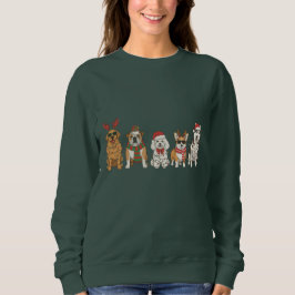 Moletom Golden Retriever Bulldog Corgi Husky in Christmas