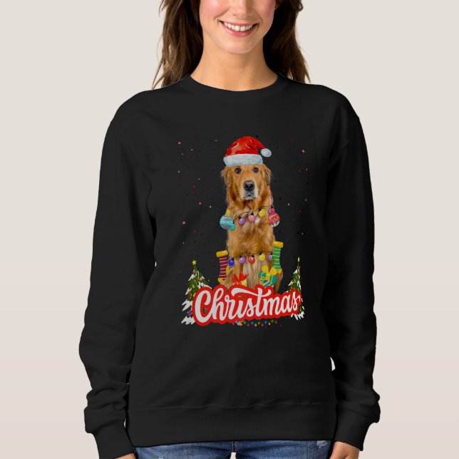 Moletom Golden Retriever Christmas Idea For Kids & Santa H (Frente)