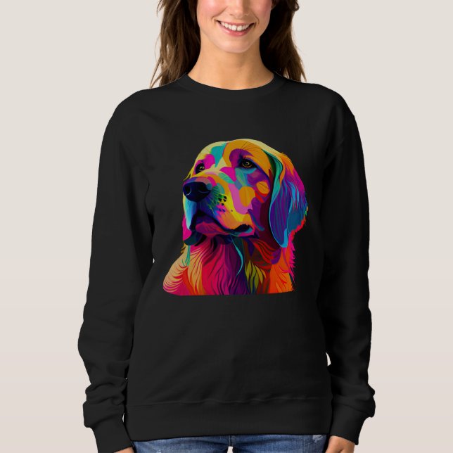 Moletom Golden Retriever  Colorful Pop Golden Retriever (Frente)