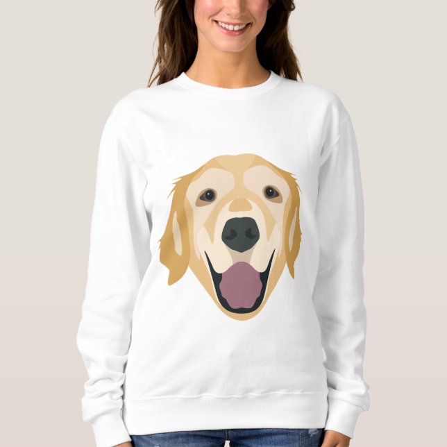 Moletom Golden retriever da ilustração (Frente)