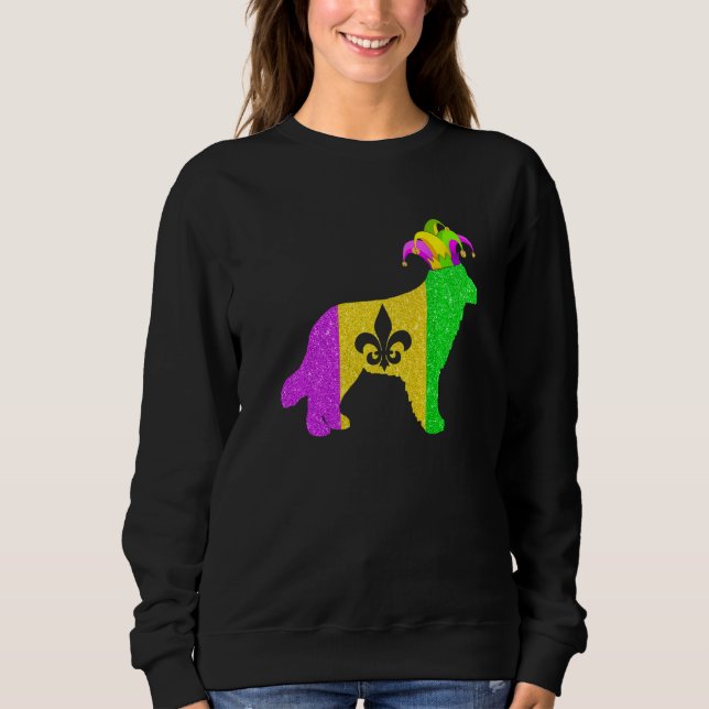 Moletom Golden Retriever Dog Lover Mardi Gras Carnival Par (Frente)
