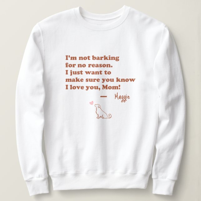 Moletom Golden Retriever Personalizado - Presente para Mãe (Frente do Design)