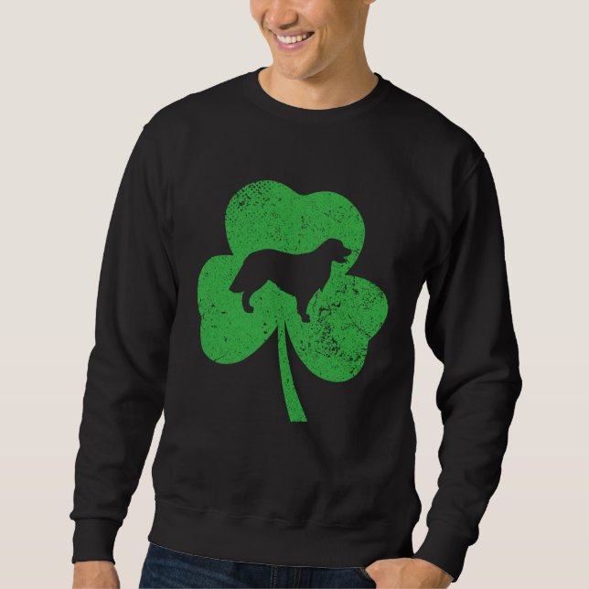 Moletom Golden Retriever St Patricks Day Distressed Shamro (Frente)