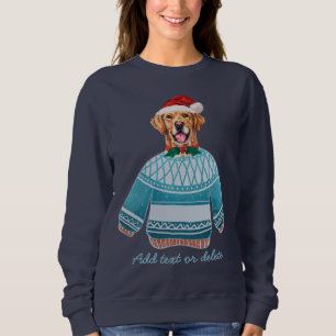 Moletom Golden Retriever Vestindo Mãe de Cachorro de Natal