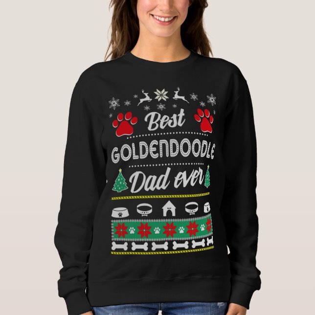 Moletom Goldendoodle Dad   Ugly Christmas (Frente)