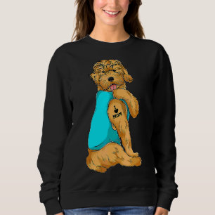 Moletom Goldendoodle Eu Amo Mamãe Tatuagem Cachorro Dia de