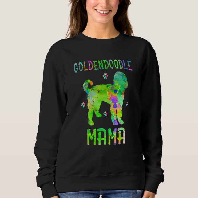 Moletom Goldendoodle Mama Cachorro Colorido Mãe (Frente)