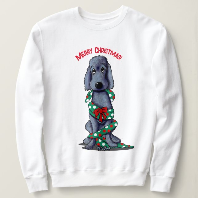 Moletom Goldendoodle Sombreado Preto Mais Sabor De Tamanho (Frente do Design)