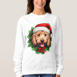 Moletom Goldendoodle Wreath de Natal