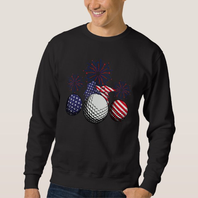 Moletom Golf American Flag Firework Patriótico 4 De Julho (Frente)