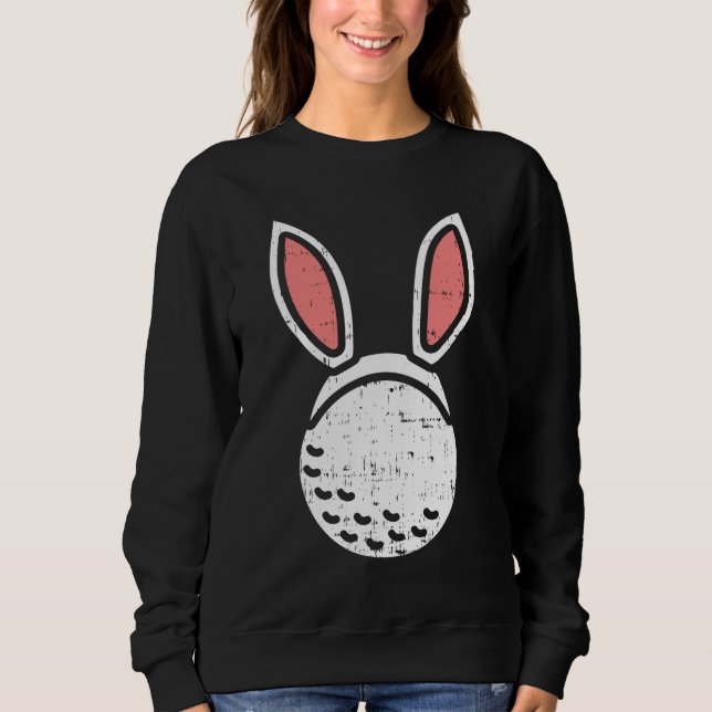Moletom Golf Ball Bunny Ouve Engraçado Páscoa Golfe Golfer (Frente)