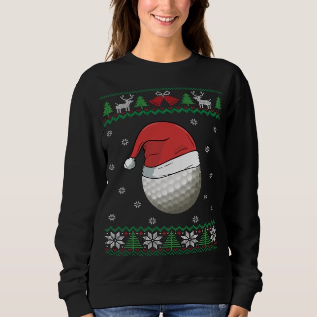 Moletom Golf Ball Ugly Christmas Golfer Gift Golfing (Frente)