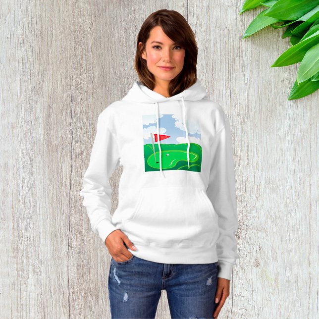 Moletom Golf Course Green Womens Hoodie (Criador carregado)