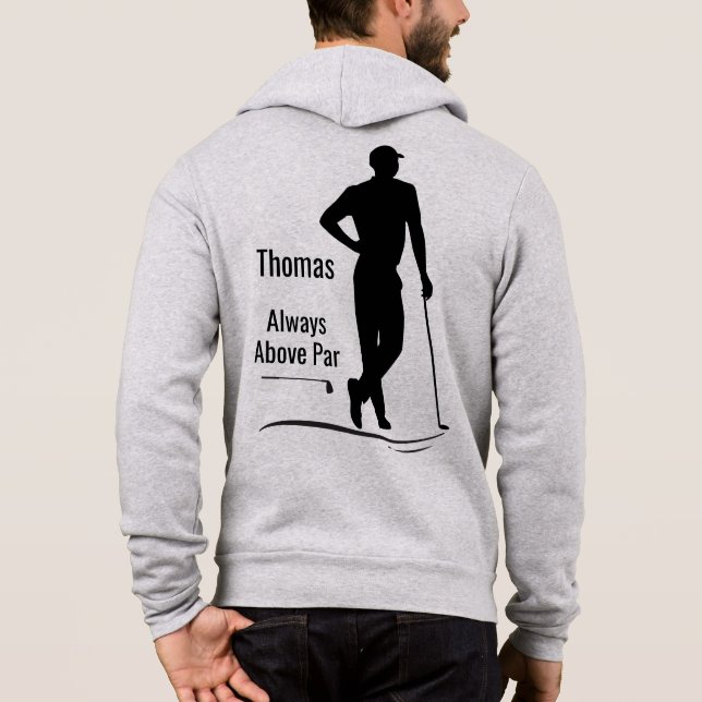 Moletom Golf Silhouette, Homem, Nome, Texto (Verso)