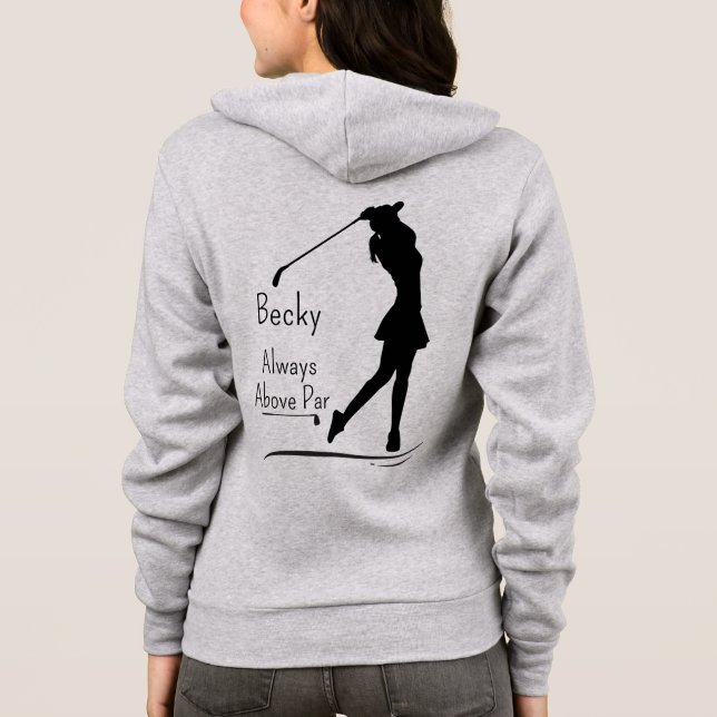 Moletom Golf Silhouette, Mulher, Nome, Texto (Verso)
