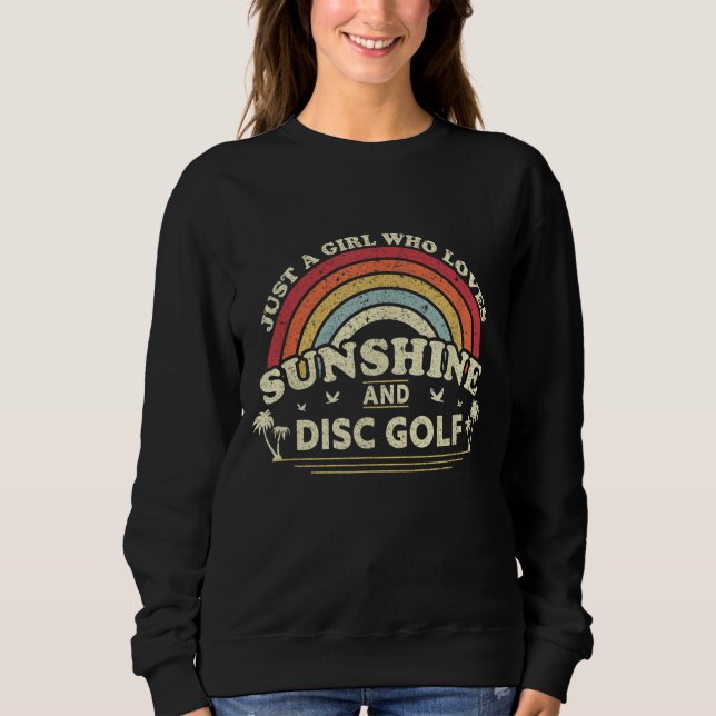 Moletom Golfe de Disco. Uma Menina Que Ama Sol E Golfe De  (Frente)