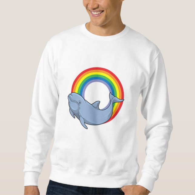 Moletom Golfinho com arco-íris (Frente)