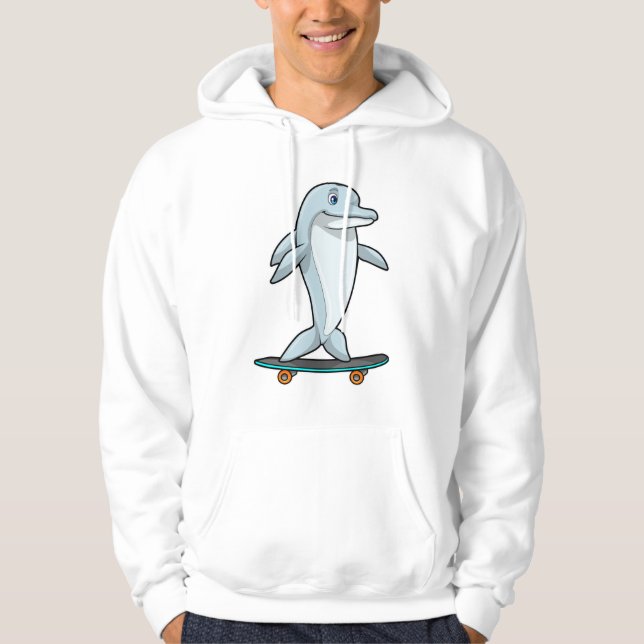 Moletom Golfinho como Patinador com skate (Frente)