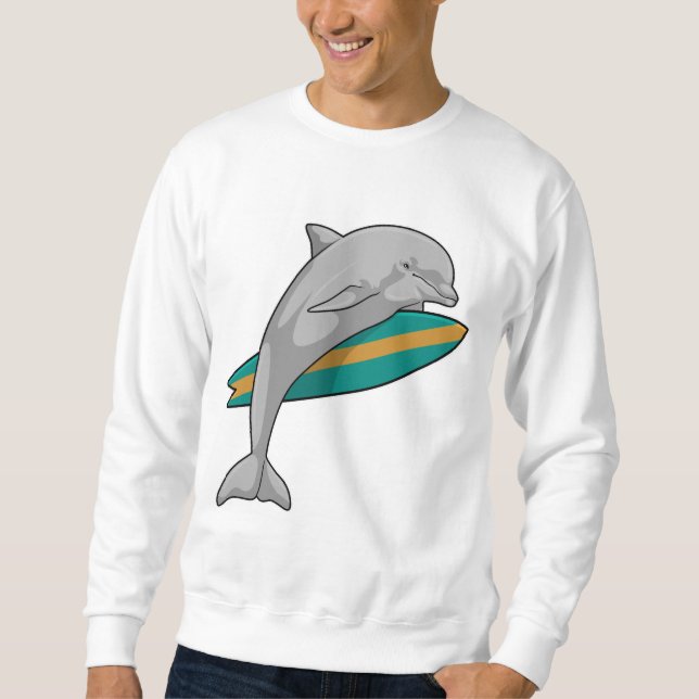 Moletom Golfinho como Surfer com Surfboard (Frente)