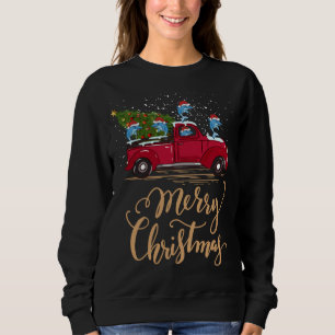 Moletom Golfinho Vermelho de Caminhão X na Árvore de Natal