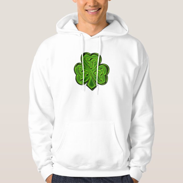 Moletom GOLPE CELTICA SHAMROCK Hoodie, estilo irlandês (Frente)