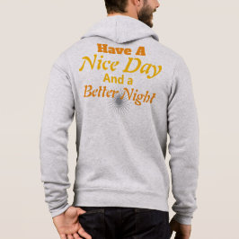 Moletom Good Vibes All Day: Luxury Gold Text Balance Zip-U