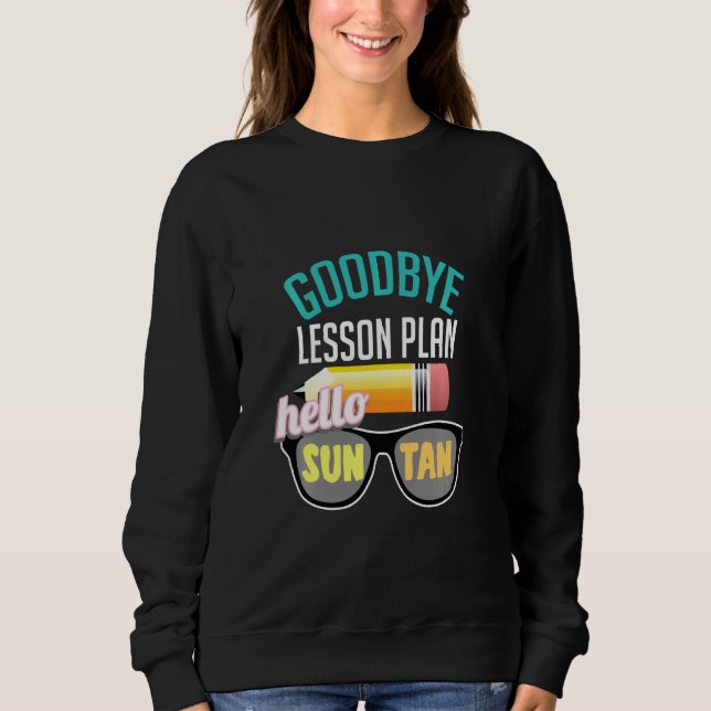 Moletom Goodbye School Hello Summer Beach Vacing (Frente)