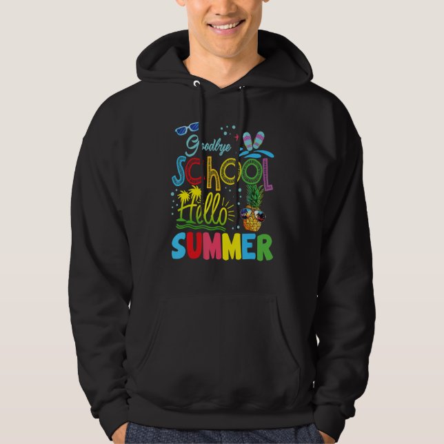 Moletom Goodbye School Hello Vacation Summer Pineapple Sun (Frente)
