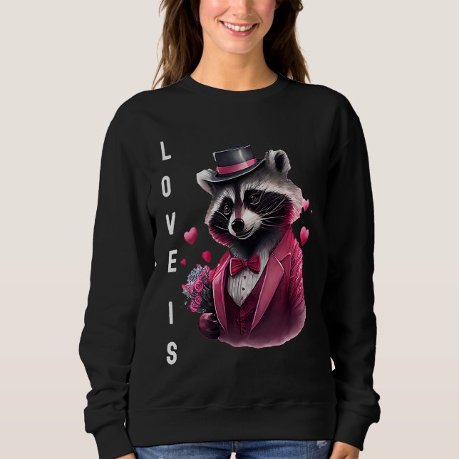 Moletom Gorgeous Love is With Heart Animal Valentine's day (Frente)