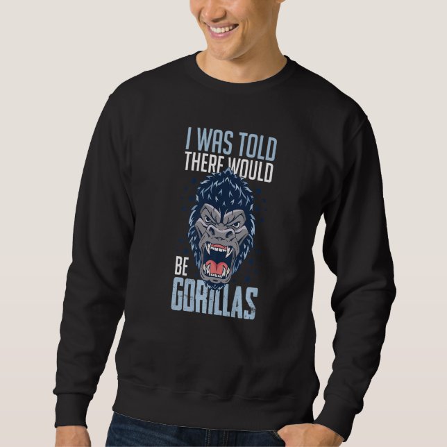 Moletom Gorilla Animal Quote Macaco Habitat Silverback Wes (Frente)