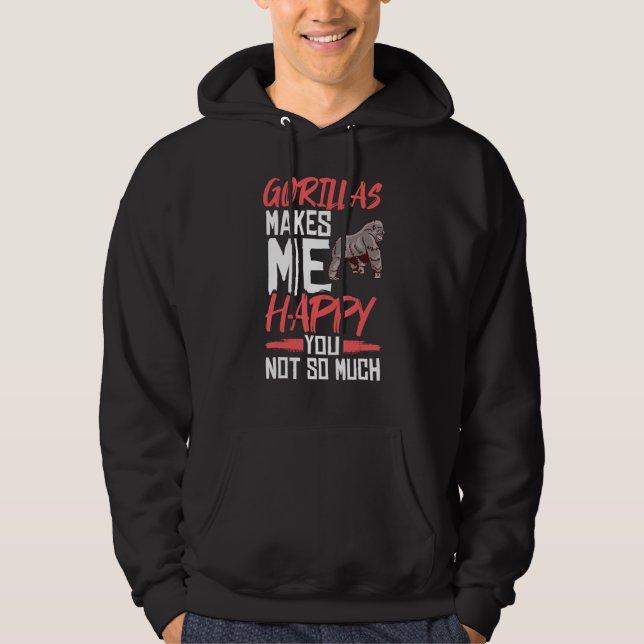 Moletom Gorilla Animal Quote Macaco Habitat Silverback Wes (Frente)