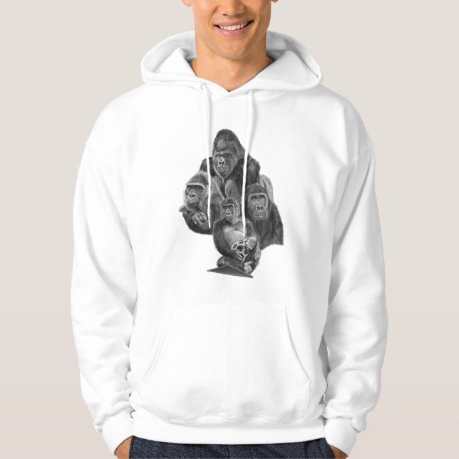 Moletom Gorilla Hoodie (ゴリラのパーカー）GorillaFamiy ゴリラ家族  (Frente)
