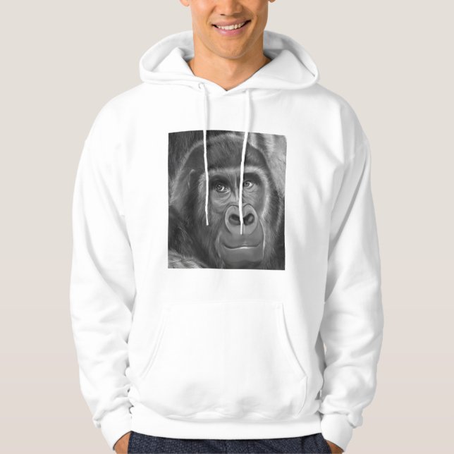 Moletom Gorilla sucking fingers Hoodie2 指しゃぶりのゴリラパーカー (Frente)