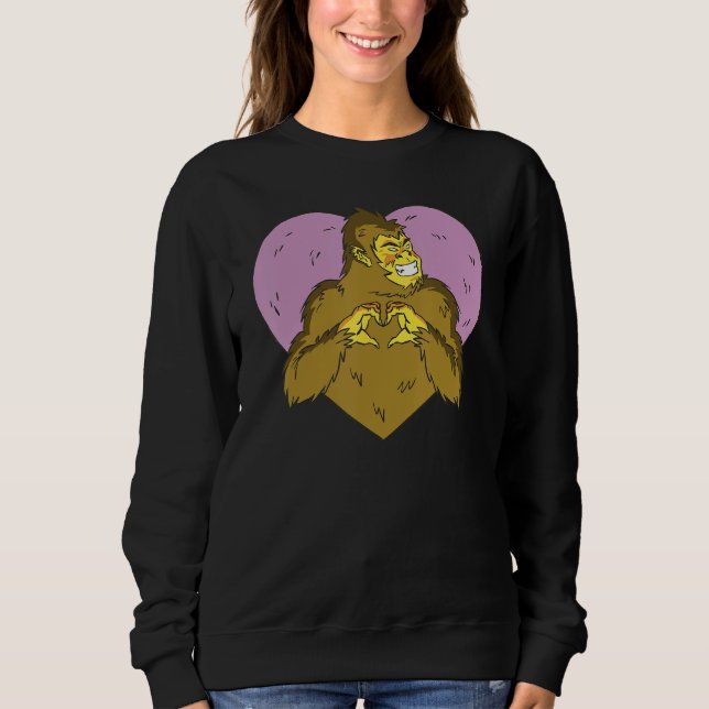 Moletom gorilla with heart graphic for men women children (Frente)