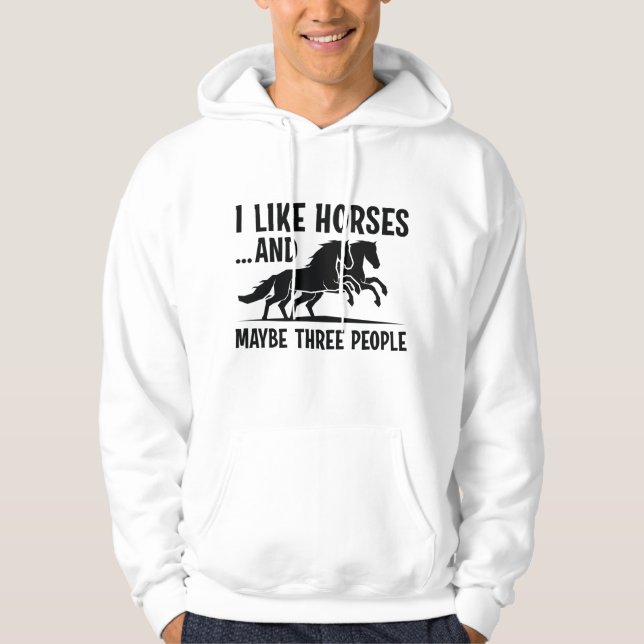 Moletom Gosto De Cavalos E Talvez De 3 Pessoas (Frente)