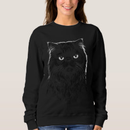Moletom Gothic Black Cat Art Women's Sweatshirt