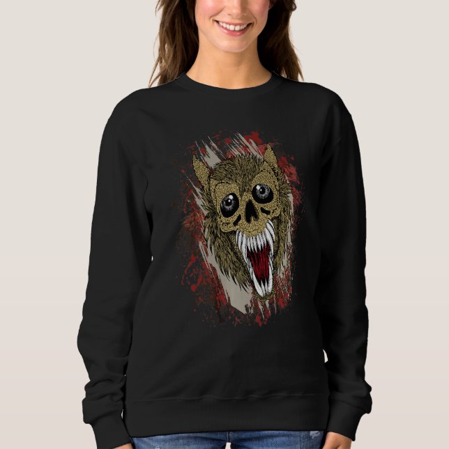 Moletom Gótico de Werewolf, Assustador e Assustador (Frente)