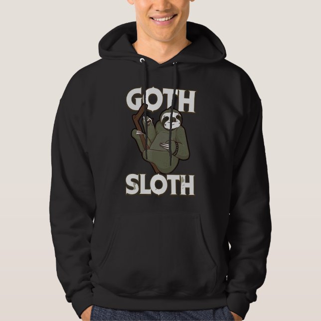 Moletom Gótico Sloth Gothic Engraçado Emo Bonitos (Frente)