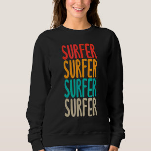 Moletom Gráfico Vintage Retro Surfista para Surf Un