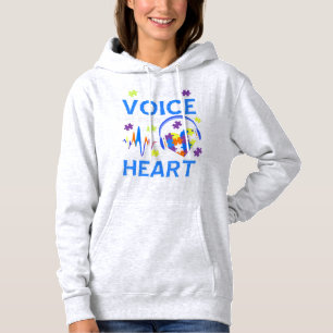 Moletom Grab this "I Am His Voice He Is My Heart Autism Aw